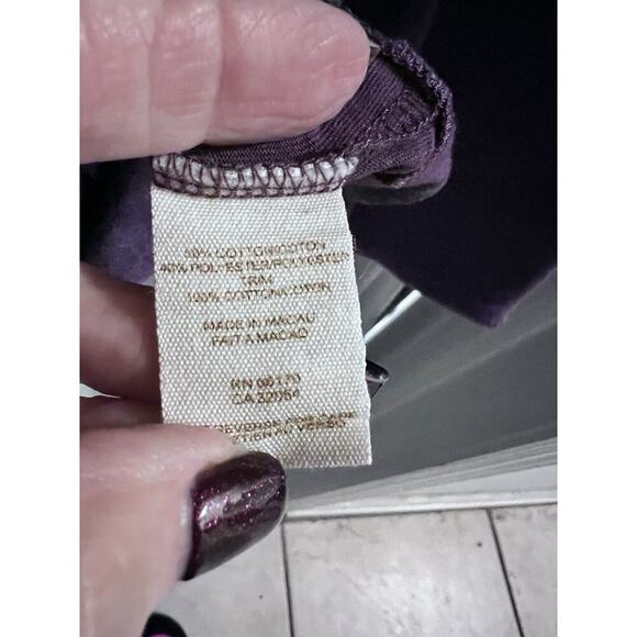 Free People Purple Floral Lace Trimmed Boho Tunic Lg Runs Small - Picture 3 of 11